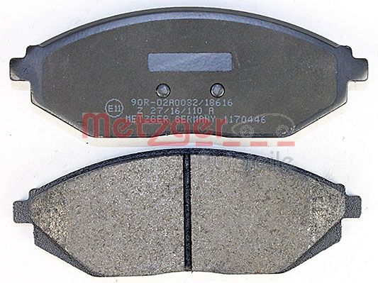 METZGER 1170446 Bremsbelagsatz, Scheibenbremse